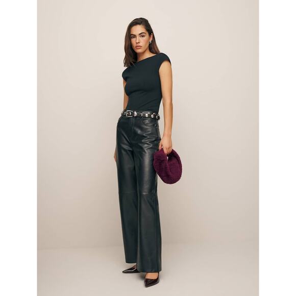 Reformation Darra Boat Neck Knit Top Black - S - Picture 4 of 6